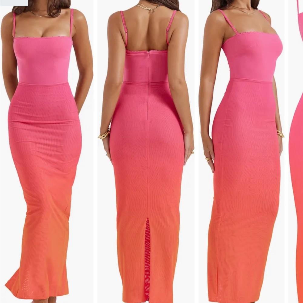XS Calista Ombré Mesh Cocktail Dress